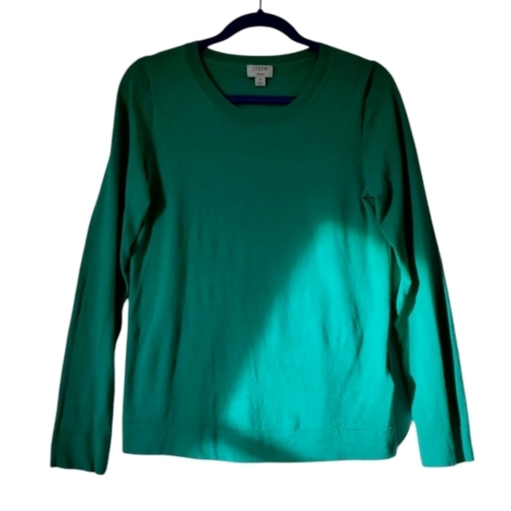 J. Crew Knit Green Teddie Cardigan Sweater Top Cotton Size Small‎ Women